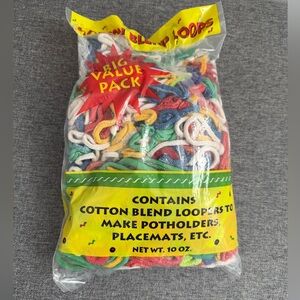 Bag Of Cotton Blend Craft Loops OPENED Wool Novelty Company Loopers Weaving